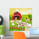 Vector Illustration of Farm Animals Wall Mural