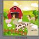 Vector Illustration of Farm Animals Wall Mural
