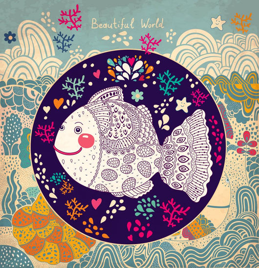 Vector Illustration with Fish