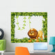 Lion King and Leafy Wall Mural
