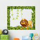 Lion King and Leafy Wall Mural