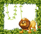 Lion King and Leafy Wall Mural