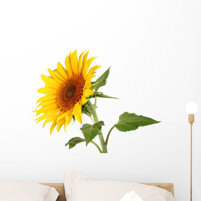 Sunflower Wall Decal shown on a wall