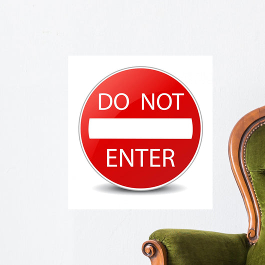 Do Not Enter Warning Sign Wall Decal