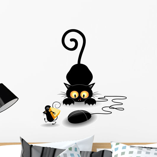 Funny Cat with Computer