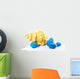 Sea Shell with Blue Stones Wall Mural