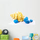 Sea Shell with Blue Stones Wall Mural
