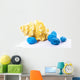 Sea Shell with Blue Stones Wall Mural