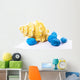 Sea Shell with Blue Stones Wall Mural