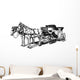 carriage with horses Wall Decal