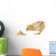 Baby chicken having a meal Wall Decal