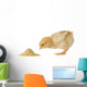 Baby chicken having a meal Wall Decal