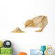 Baby chicken having a meal Wall Decal
