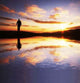 Male Going Sunrise Wall Decal