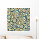 Seamless Blue Paisley Pattern Wall Decal