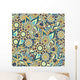 Seamless Blue Paisley Pattern Wall Decal