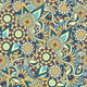Seamless Blue Paisley Pattern Wall Decal