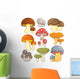 Nummy Fairy Mushrooms Wall Decal