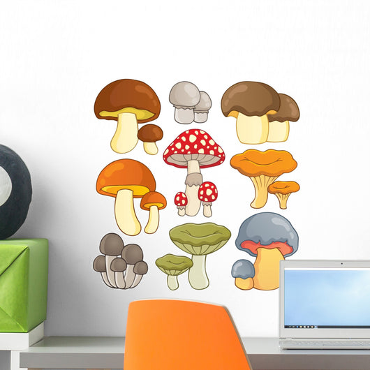 Nummy Fairy Mushrooms Wall Decal