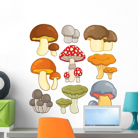 Nummy Fairy Mushrooms Wall Decal