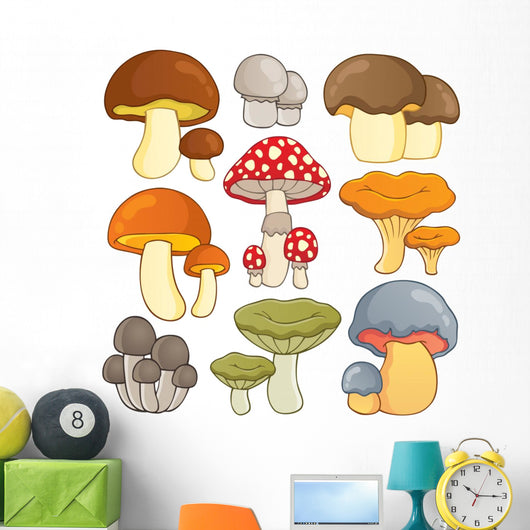 Nummy Fairy Mushrooms Wall Decal