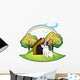 Dog beside Dog House Wall Mural
