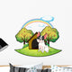 Dog beside Dog House Wall Mural