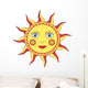 abstract cartoon sun Wall Decal