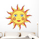 abstract cartoon sun Wall Decal