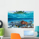 Green Turtle Tropical Water Wall Mural