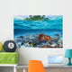 Green Turtle Tropical Water Wall Mural