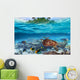 Green Turtle Tropical Water Wall Mural
