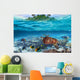 Green Turtle Tropical Water Wall Mural
