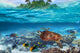 Green Turtle Tropical Water Wall Mural