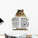 Funny chipmunk read newspaper Wall Mural