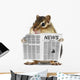Funny chipmunk read newspaper Wall Mural