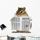Funny chipmunk read newspaper Wall Mural
