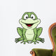 illustration of Cartoon green frog Wall Decal