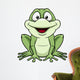 illustration of Cartoon green frog Wall Decal