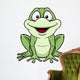 illustration of Cartoon green frog Wall Decal