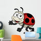 illustration of cartoon Lady bug Wall Decal