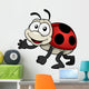 illustration of cartoon Lady bug Wall Decal