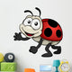 illustration of cartoon Lady bug Wall Decal