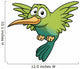 illustration of Cartoon Hummingbird Wall Decal