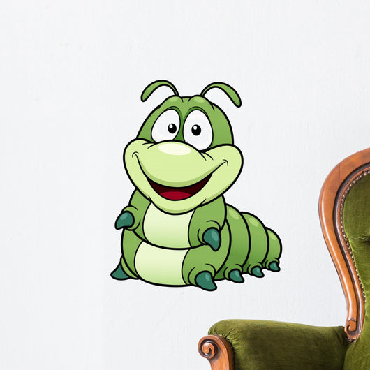illustration of Cartoon worm Wall Decal