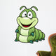 illustration of Cartoon worm Wall Decal