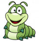 illustration of Cartoon worm Wall Decal