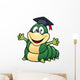 illustration of Cartoon worm professor Wall Decal