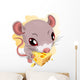mouse and chees Wall Decal