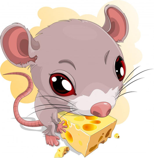mouse and chees Wall Decal